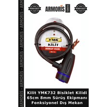 Armoris Kilit YMK732 Bisiklet Kilidi 65CM 8mm Sürüş Ekipmanı Fonksiyonel Dış Mekan
