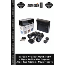 Armoris Dürbün Avcı Net Optik 7X50 – Siyah 1000M56M Seyahat Aracı Kuş Gözlemi Uzun Mesafe