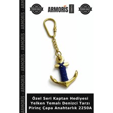Armoris Özel Seri Kaptan Hediyesi Yelken Temalı Denizci Tarzı Pirinç Çapa Anahtarlık 2250A