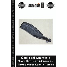 Armoris Özel Seri Kozmetik Tarz Ürünler Aksesuar Tavuskuşu Kemik Tarak