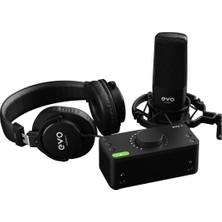 Royal Rain Store Audient Evo Start Recording Bundle (Evo 4 Ses Kartı, Sr1 Geniş Diyaframlı Kondenser Mikrofon, SR2000 Kapalı Stüdyo Kulaklıkları, Mikrofon Shock Mountu ve Xlr Bağlantı Kablosu), Siyah