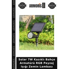 Armoris Solar 7W Kazıklı Bahçe Armatürü Rgb Peyzaj Işığı Zemin Lambası