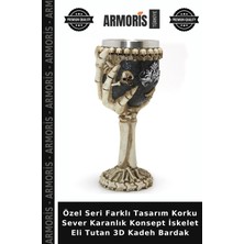 Armoris Özel Seri Farklı Tasarım Korku Sever Karanlık Konsept Iskelet Eli Tutan 3D Kadeh Bardak