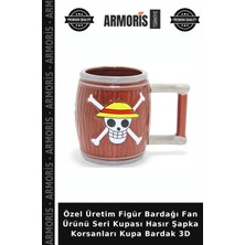 Armoris Özel Üretim Figür Bardağı Fan Ürünü Seri Kupası Hasır Şapka Korsanları Kupa Bardak 3D