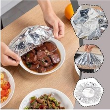 Royal Rain Store 20 Adet Folyo Tabak Tencere Bonesi- Gıda Isı Koruyucu Kapak Bone Mikrodalga Bonesi