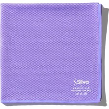Royal Rain Store Silva Ultrafiber Essentials Mikrofiber Cam Bezi Petek Doku 35X35 cm - Hav ve Iz Bırakmayan Cam Silme Bezi, Deterjansız Sadece Suyla, Ayna Duşakabin Ekran ve Oto Camı Için, Lavanta Moru