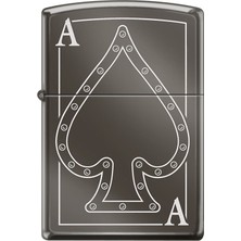 Zippo Çakmak Ace Design Maça As Buz Siyahı 150-125811