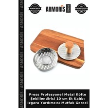 Armoris Press Profesyonel Metal Köfte Şekillendirici 10 cm Et Kalıbı Izgara Yardımcısı Mutfak Gereci