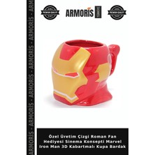 Armoris Özel Üretim Çizgi Roman Fan Hediyesi Sinema Konsepti Marvel Iron Man 3D Kabartmalı Kupa Bardak