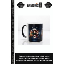 Armoris Özel Üretim Hediyelik Eşya Sıcak Içecek Çay Kupası Porselen Renk Değiştiren Demon Slayer Kupa Bardak