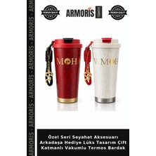 Armoris Özel Seri Seyahat Aksesuarı Arkadaşa Hediye Lüks Tasarım Çift Katmanlı Vakumlu Termos Bardak