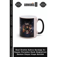 Armoris Özel Üretim Kahve Bardağı Ev Eşyası Porselen Renk Değiştiren Demon Slayer Kupa Bardak
