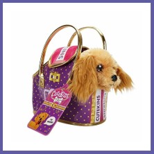 Nida 50585 Taşıma Çantalı Peluş Köpek -Nessiworld Nıda