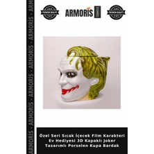 Armoris Özel Seri Sıcak Içecek Film Karakteri Ev Hediyesi 3D Kapaklı Joker Tasarımlı Porselen Kupa Bardak