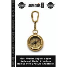 Armoris Özel Üretim Değerli Seçim Kullanışlı Model Arkadaşa Hediye Pirinç Pusula Anahtarlık