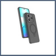 Bezos Redmi Note 14 4g Uyumlu Regal Magsafe Standlı Kapak - Titan Gri BZS10
