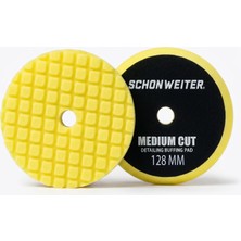 Schön Weiter Araç Oto Orbital Orta - Medıum Cut Çizik Giderici Pasta Cila Süngeri Sarı 5 Inç - 128 mm