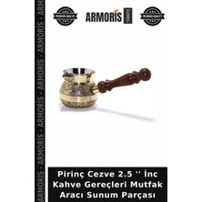 Armoris Pirinç Cezve 2.5 '' Inc Kahve Gereçleri Mutfak Aracı Sunum Parçası