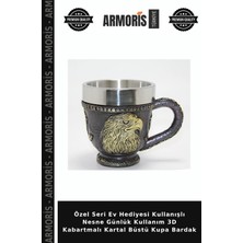 Armoris Özel Seri Ev Hediyesi Kullanışlı Nesne Günlük Kullanım 3D Kabartmalı Kartal Büstü Kupa Bardak