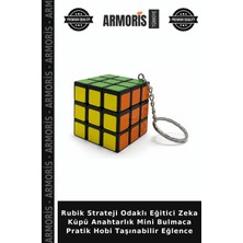 Armoris Rubik Strateji Odaklı Eğitici Zeka Küpü Anahtarlık Mini Bulmaca Pratik Hobi Taşınabilir Eğlence