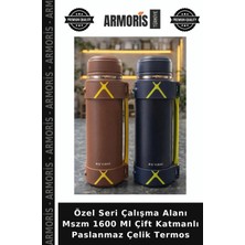 Armoris Özel Seri Çalışma Alanı Mszm 1600 ml Çift Katmanlı Paslanmaz Çelik Termos