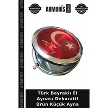 Armoris Türk Bayraklı El Aynası Dekoratif Ürün Küçük Ayna