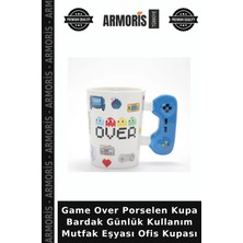 Armoris Game Over Porselen Kupa Bardak Günlük Kullanım Mutfak Eşyası Ofis Kupası