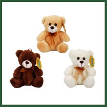 Bezos 0998 Peluş Ayı Oturan Kurdeleli 21CM 2r Bzst