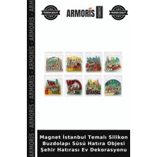 Armoris Magnet Istanbul Temalı Silikon Buzdolapı Süsü Hatıra Objesi Şehir Hatırası Ev Dekorasyonu