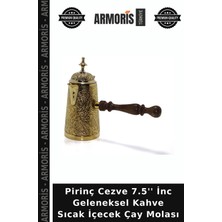 Armoris Pirinç Cezve 7.5'' Inc Geleneksel Kahve Sıcak Içecek Çay Molası