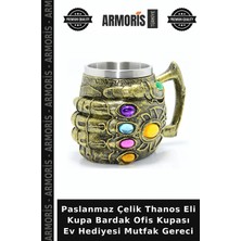 Armoris Paslanmaz Çelik Thanos Eli Kupa Bardak Ofis Kupası Ev Hediyesi Mutfak Gereci