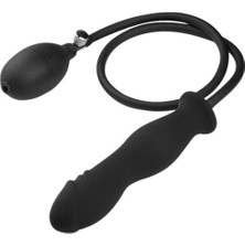 Royal Rain Store Lilitushop Şişebilen Pompalı Boğumlu Anal Plug Siyah BDM1815