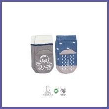 Nida Hayvan Figürlü Kaymaz Erkek Soket Çorap 2'li BS10119 Indigo · Renk: Indigo · Beden: 12-24 Ay Nıda