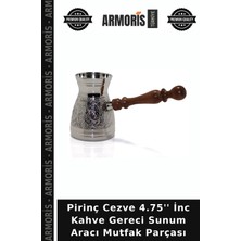 Armoris Pirinç Cezve 4.75'' Inc Kahve Gereci Sunum Aracı Mutfak Parçası