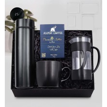 Dereceli Termos & French Press & Filtre Kahve & Mat Kupa Hediye Seti
