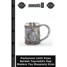 Armoris Paslanmaz Çelik Kupa Bardak Taşınabilir Kap Modern Tas Masaüstü Ürün