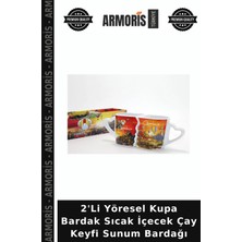 Armoris 2'li Yöresel Kupa Bardak Sıcak Içecek Çay Keyfi Sunum Bardağı