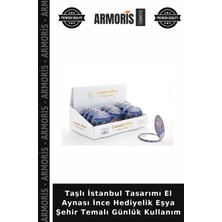 Armoris Taşlı Istanbul Tasarımı El Aynası Ince Hediyelik Eşya Şehir Temalı Günlük Kullanım