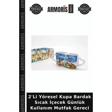 Armoris 2'li Yöresel Kupa Bardak Sıcak Içecek Günlük Kullanım Mutfak Gereci
