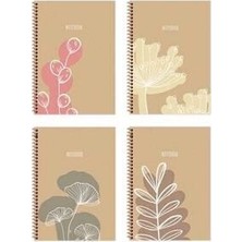 TeknoKapsül Keskin Color 418312 20X28 100 Yaprak Kareli Spiralli Sert Kapak Defter La Plume Flora
