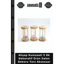 Armoris Ahşap Kumsaati 5 Dk Dekoratif Ürün Salon Dekoru Tarz Aksesuar
