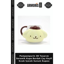 Armoris Pompompurin 3D Tasarım Seramik Kupa Bardak Çay Keyfi Sıcak Içecek Sunum Kupası