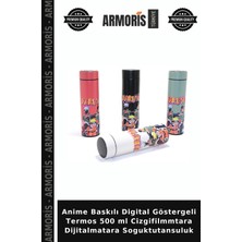 Armoris Anime Baskılı Digital Göstergeli Termos 500 ml Cizgifilmmtara Dijitalmatara Soguktutansuluk
