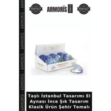 Armoris Taşlı Istanbul Tasarımı El Aynası Ince Şık Tasarım Klasik Ürün Şehir Temalı