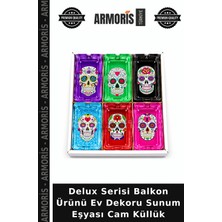 Armoris Delux Serisi Balkon Ürünü Ev Dekoru Sunum Eşyası Cam Küllük