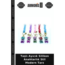 Armoris Taşlı Ayıcık Silikon Anahtarlık Stil Modern Tarz
