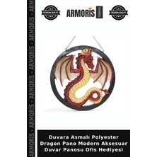 Armoris Duvara Asmalı Polyester Dragon Pano Modern Aksesuar Duvar Panosu Ofis Hediyesi