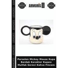Armoris Porselen Mickey Mouse Kupa Bardak Karakter Kupası Mutfak Gereci Kahve Fincanı