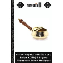 Armoris Pirinç Kapaklı Küllük 4160 Salon Küllüğü Sigara Aksesuarı Erkek Hediyesi