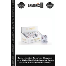 Armoris Taşlı Istanbul Tasarımı El Aynası Ince ALK2471A Koleksiyonluk Parça Turistik Hatıra Güzellik Gereci